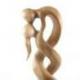 Sculpture Couple Amoureux "Passion Infinie" 50cm en bois | Cadeau Unique