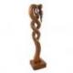 Statue Couple Amoureux "Passion Infinie" en bois sculpté 50cm | Noces de Bois