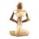 "Le Penseur" Statue abstraite 30cm en bois Brut