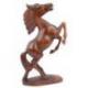 Statue de cheval cabré 30cm - Bois massif sculpté main