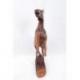 Statue de cheval cabré 30cm - Bois massif sculpté main