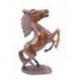 Statue de cheval cabré 30cm - Bois massif sculpté main