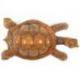 Statue Tortue de terre 30cm en bois massif sculpté main