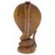 Statue Serpent / Cobra 25cm en bois exotique sculpté main