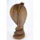Statue Serpent / Cobra 25cm en bois exotique sculpté main