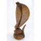 Statue Serpent / Cobra 25cm en bois exotique sculpté main