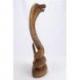 Statue Serpent / Cobra 25cm en bois exotique sculpté main