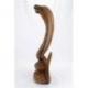 Statue Serpent / Cobra 25cm en bois exotique sculpté main