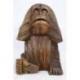 Les 3 singes de la sagesse en bois massif 20cm