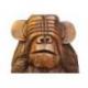 Les 3 singes de la sagesse en bois massif 20cm