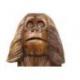 Les 3 singes de la sagesse en bois massif 20cm