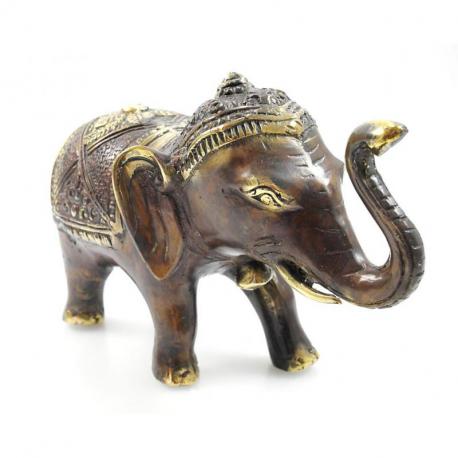 Statuette éléphant indien en laiton 12cm