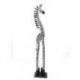 Statue Zèbre debout 100cm création artisanale en bois.