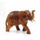 Statuette éléphant indien en bois 16cm avec la trompe en l'air.