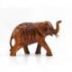 Statuette éléphant indien en bois 16cm avec la trompe en l'air.