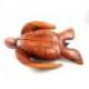 Statue Tortue de mer XL 50cm. Sculpture sur bois artisanale.