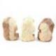 Les 3 singes de la sagesse XL. Statues en bois brut 20cm