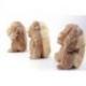 Les 3 singes de la sagesse XL. Statues en bois brut 20cm