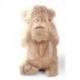 Les 3 singes de la sagesse XL. Statues en bois brut 20cm