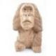 Les 3 singes de la sagesse XL. Statues en bois brut 20cm