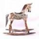 Cheval à bascule en bois 60cm | Statue rétro vintage