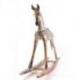 Cheval à bascule en bois 60cm | Statue rétro vintage