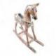 Cheval à bascule en bois 60cm | Statue rétro vintage