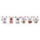 Lucky cats - Lot de 6 chats Maneki Neko - Porte-bonheur