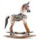 Cheval à bascule en bois 45cm décoration vintage.