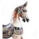 Cheval à bascule en bois 45cm décoration vintage.