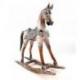 Cheval à bascule en bois 45cm décoration vintage.