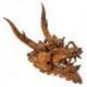 Statue Tête de Dragon 45cm Murale ou à Poser en Bois Massif