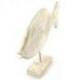 Grand poisson décoratif en bois blanchi patiné 50cm - Déco marine