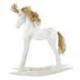 Cheval à bascule en bois 40cm - Finition blanc cérusé
