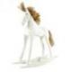Cheval à bascule en bois 40cm - Finition blanc cérusé
