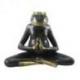 Statuette Grenouille Yogi en position du Lotus en laiton 15cm