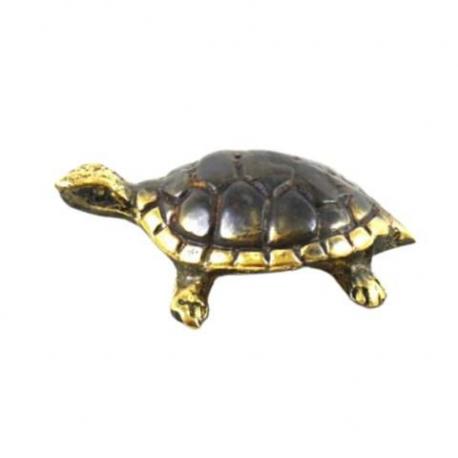 Statuette miniature Tortue de Terre en laiton 4cm