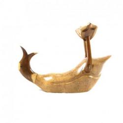 Porte-bouteille en bois Canard 25x30cm. Sculpture faite à la main