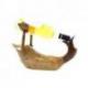Porte-bouteille en bois Canard 25x30cm. Sculpture artisanale