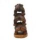 Les 3 singes de la sagesse 40cm - Statue en bois format XL
