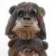 Les 3 singes de la sagesse 40cm - Statue en bois format XL