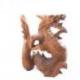 Statue Dragon 15cm en bois sculpté main - Décoration asiatique
