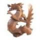 Statue Dragon 15cm en bois sculpté main - Décoration asiatique