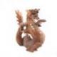 Statue Dragon 15cm en bois sculpté main - Décoration asiatique