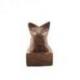 Cale-porte chat en bois marron sculpté à la main