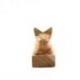 Bloque-porte Chat en bois naturel sculpté main
