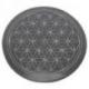 Porte-encens rond noir et blanc en Pierre à savon - Symbole fleur de vie