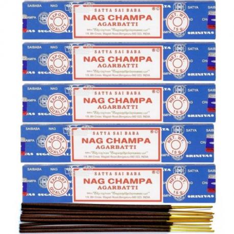 Encens Nag Champa. Lot de 5x15g | Satya Sai Baba