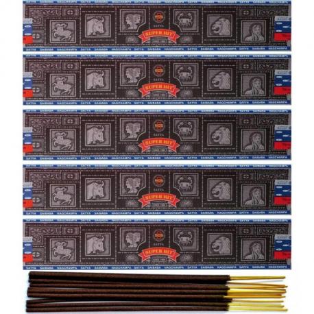 Encens Super Hit. Lot de 5x15g | Satya Saï Baba