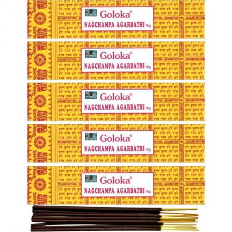 Encens Nag Champa. Lot de 5x16g | Goloka